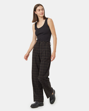 Black-Brown-Mid-Rise-Full-Length-Wide-Front-Pleat-Pants