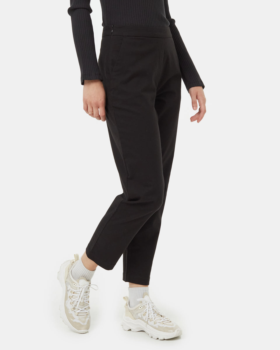 Soft Eco Twill Cropped Pant Ten Tree METEORITE Black XS