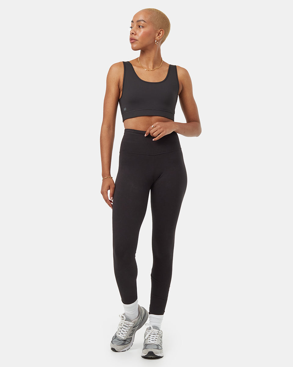 tentree InMotion Double Scoop Bra Women s Meteorite Black XS