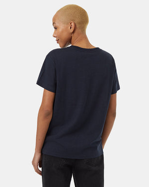 Blue-Melissa-Koby-Crew-Neck-Graphic-Shortsleeve-T-Shirt