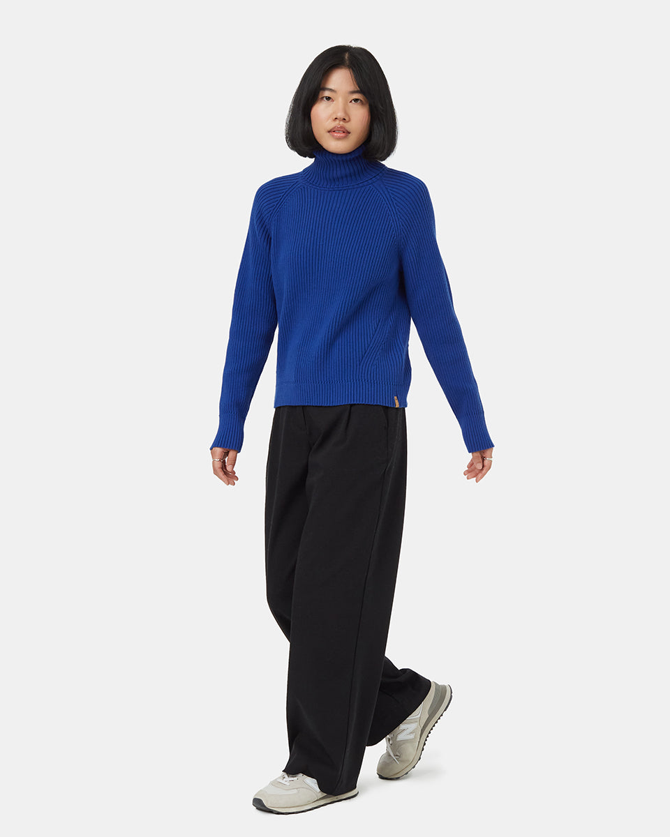 Blue turtlenecks best sale