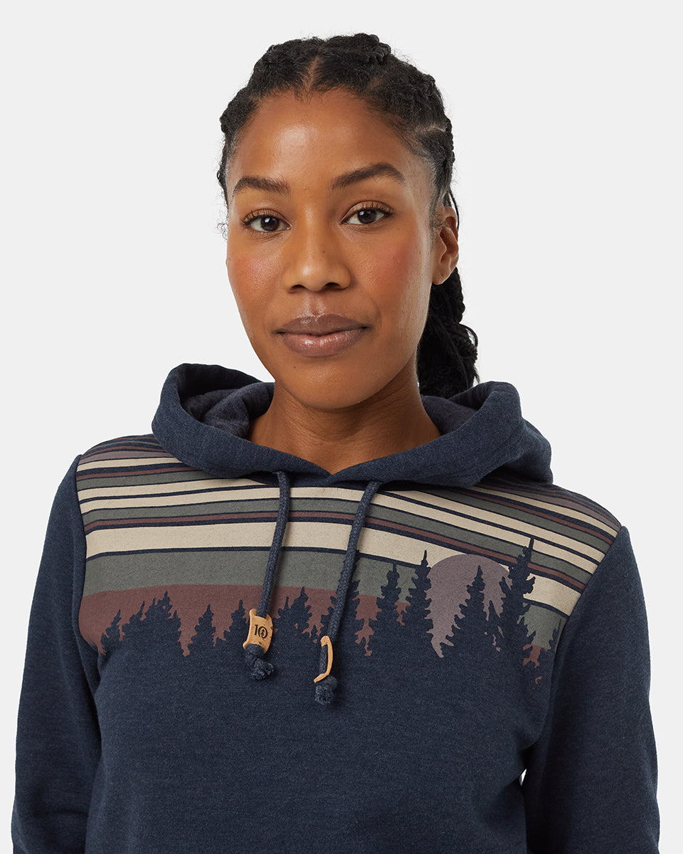 Blue pullover hoodie women's sales