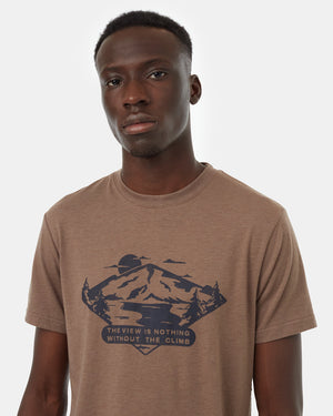 Brown-Crew-Neck-Graphic-Shortsleeve-T-Shirt