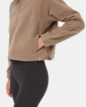 Brown-Recycled-Polyester-Mock-Neck-Full-Zip-Sweater