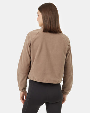 Brown-Recycled-Polyester-Mock-Neck-Full-Zip-Sweater