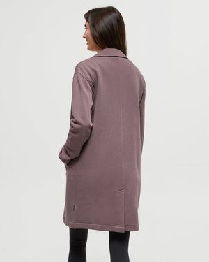 Brown-Relaxed-Fit-Fleece-Coat