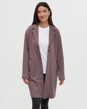 Brown-Relaxed-Fit-Fleece-Coat