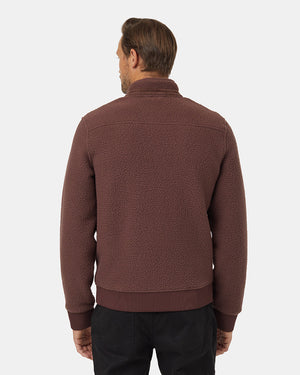 Burgundy-Mock-Neck-Relaxed-Fit-Fleece-Zip-Up