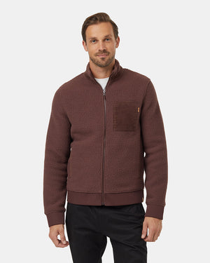 Burgundy-Mock-Neck-Relaxed-Fit-Fleece-Zip-Up