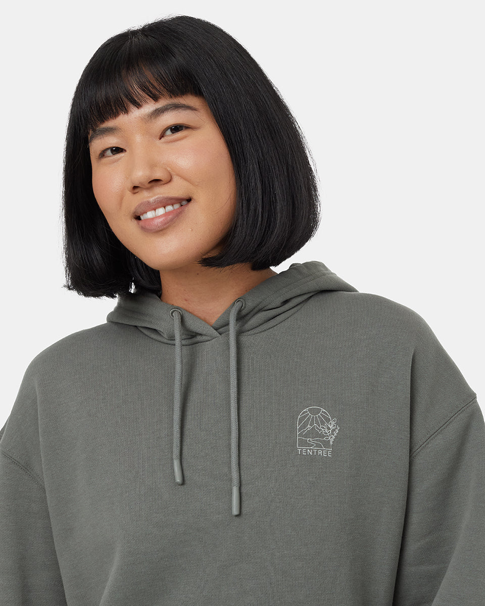 tentree Scenic Arch Hoodie Womens Mineral Blue Fox XL