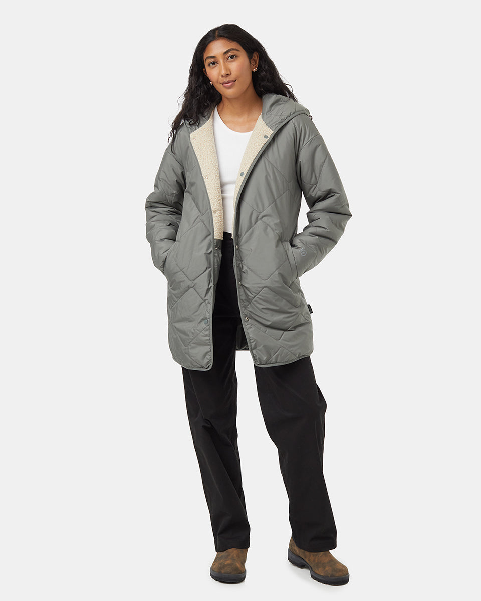 Boucle long jacket store