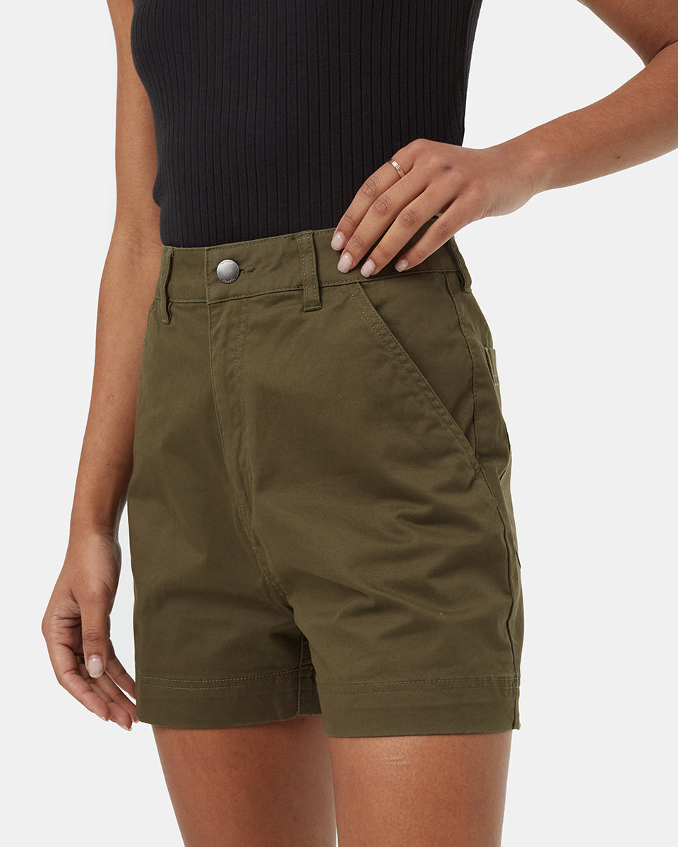 Tentree Women s High Waist Twill Shorts