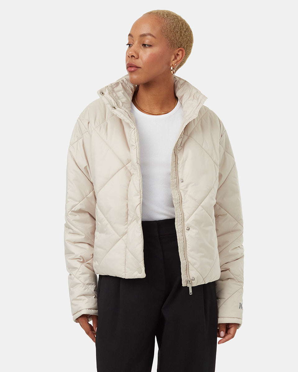 Mockneck puffer jacket sale