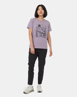 Purple-Crew-Neck-Graphic-Shortsleeve-T-Shirt