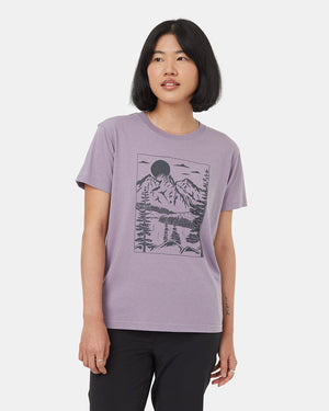 Purple-Crew-Neck-Graphic-Shortsleeve-T-Shirt