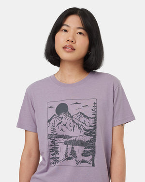 Purple-Crew-Neck-Graphic-Shortsleeve-T-Shirt