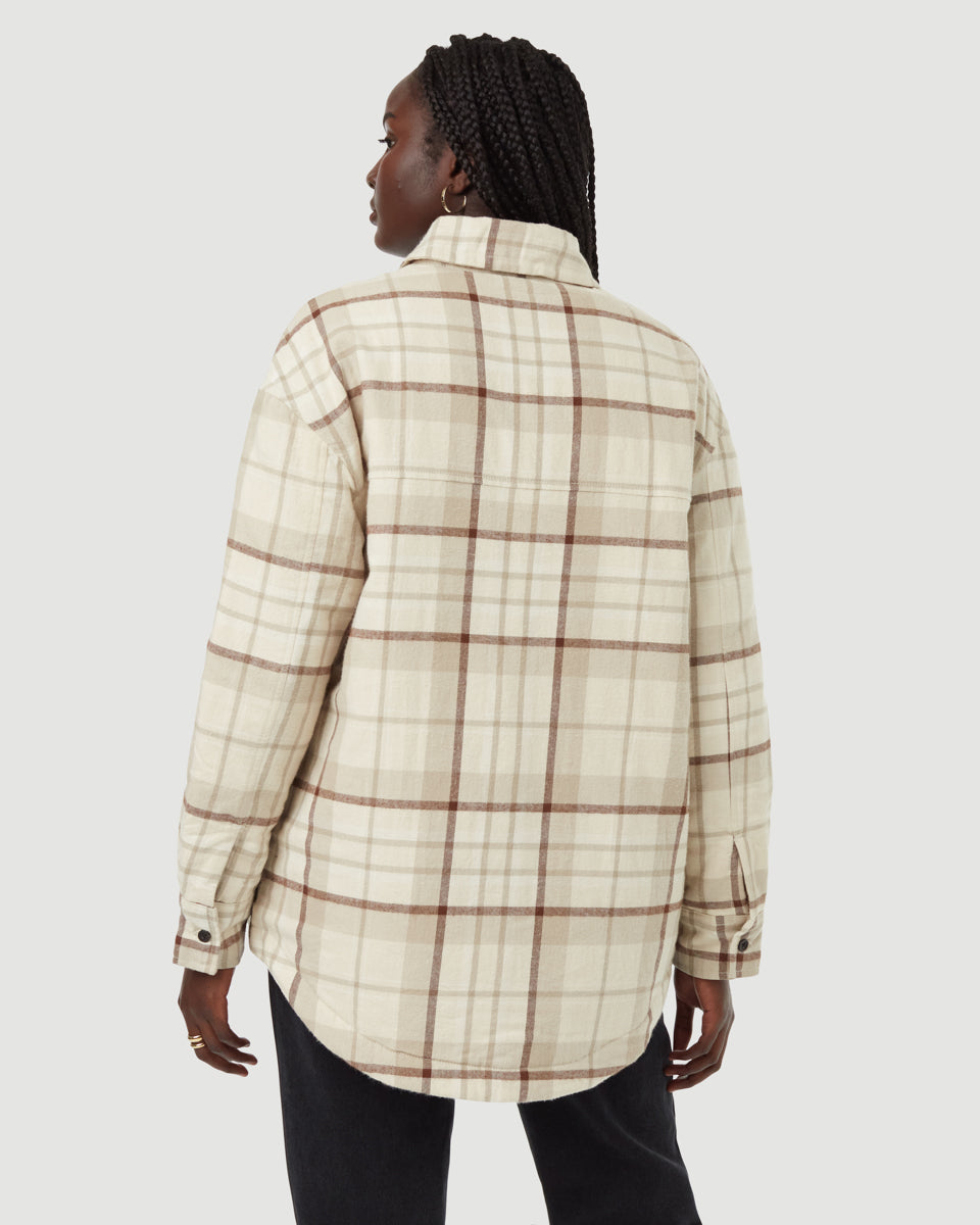 Tentree Women s Kapok Flannel Insulated Shacket