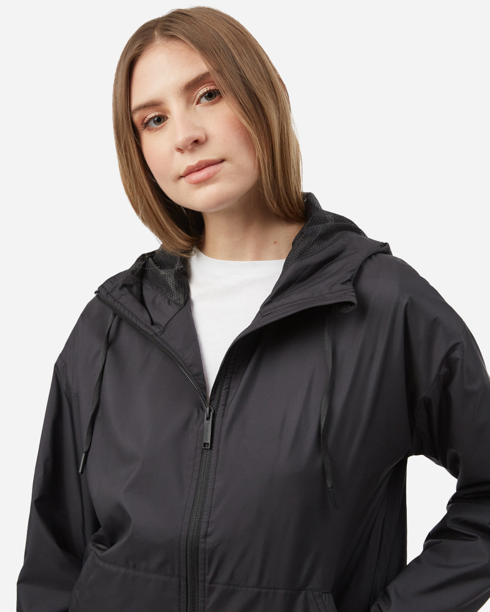 tentree Women s Cloud Shell Jacket Recycled Polyester Black Size XS