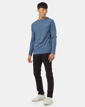 Blue-Mens-Eco-Friendly-Button-Henley-Sweat-Shirt