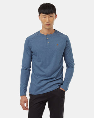 Blue-Mens-Eco-Friendly-Button-Henley-Sweat-Shirt