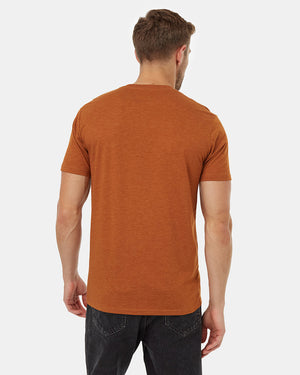 Brown-Recycled-Polyester-Crew-Neck-Tee