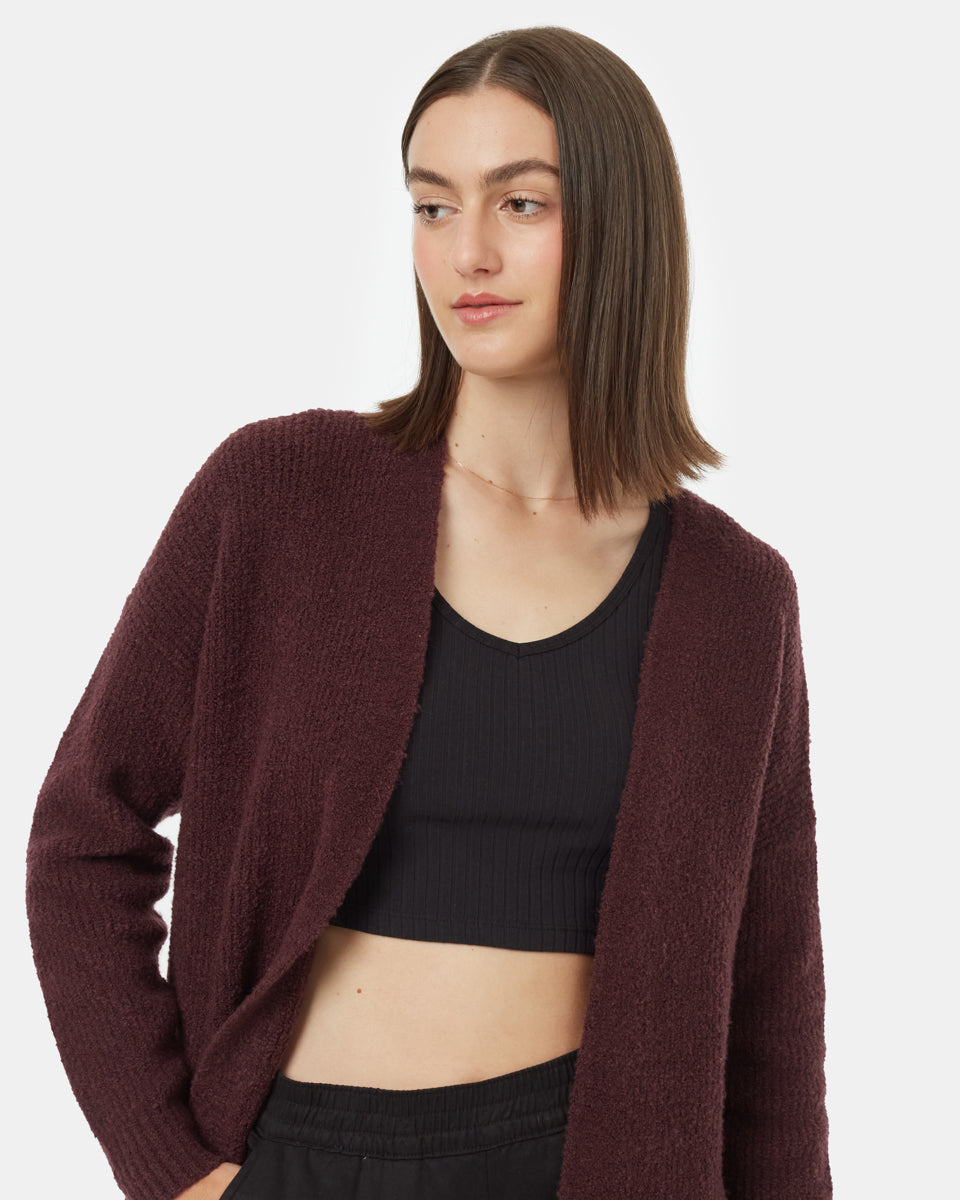 Highline Fuzzy Open Cardigan Recycled Materials MULBERRY S