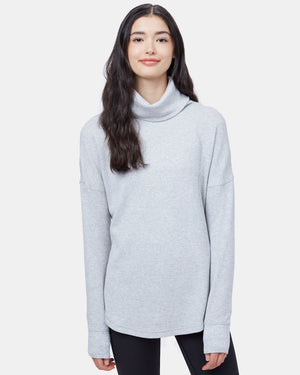 Gray Women's Waffle Knit Sweater