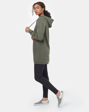 Green Fleece Pullover Dress