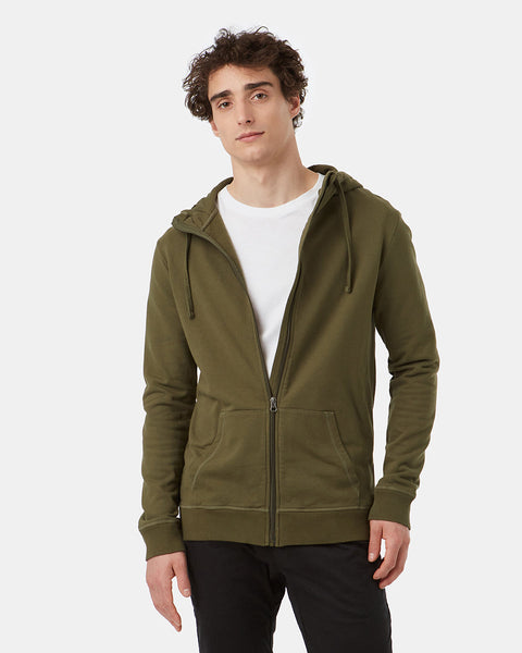 Organic cotton full-zip hoodie