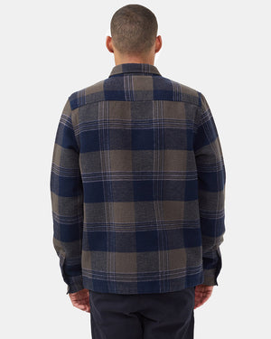 Green Men's Plaid Long Sleeve Button-Up