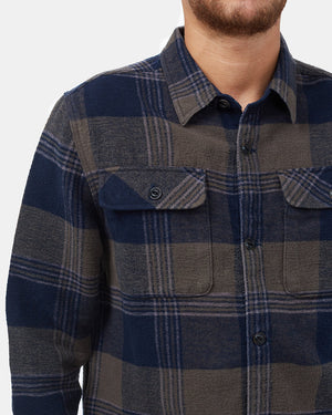 Green Men's Plaid Long Sleeve Button-Up