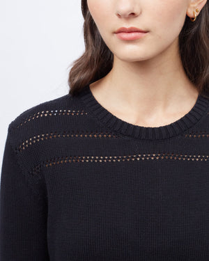 Black Women's Wool Knit Jumper