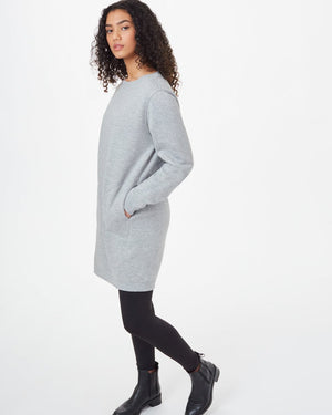 Gray Women's Crew Neck Sweater Dress