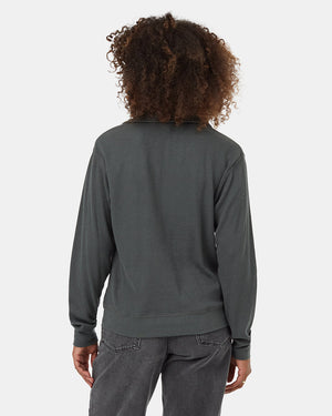 Green-Women_s-Waffle-Knit-Half-Zip-Sweatshirt